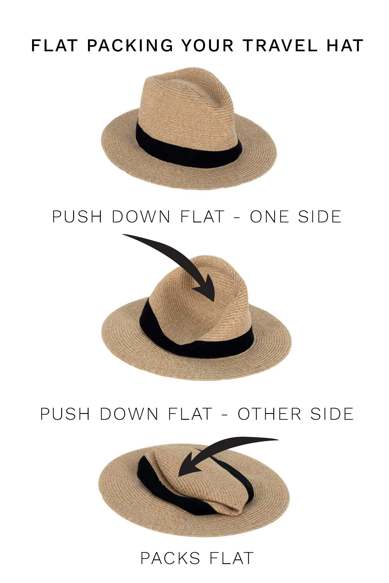 Natural Wide Brim Travel Fedora - Image 6