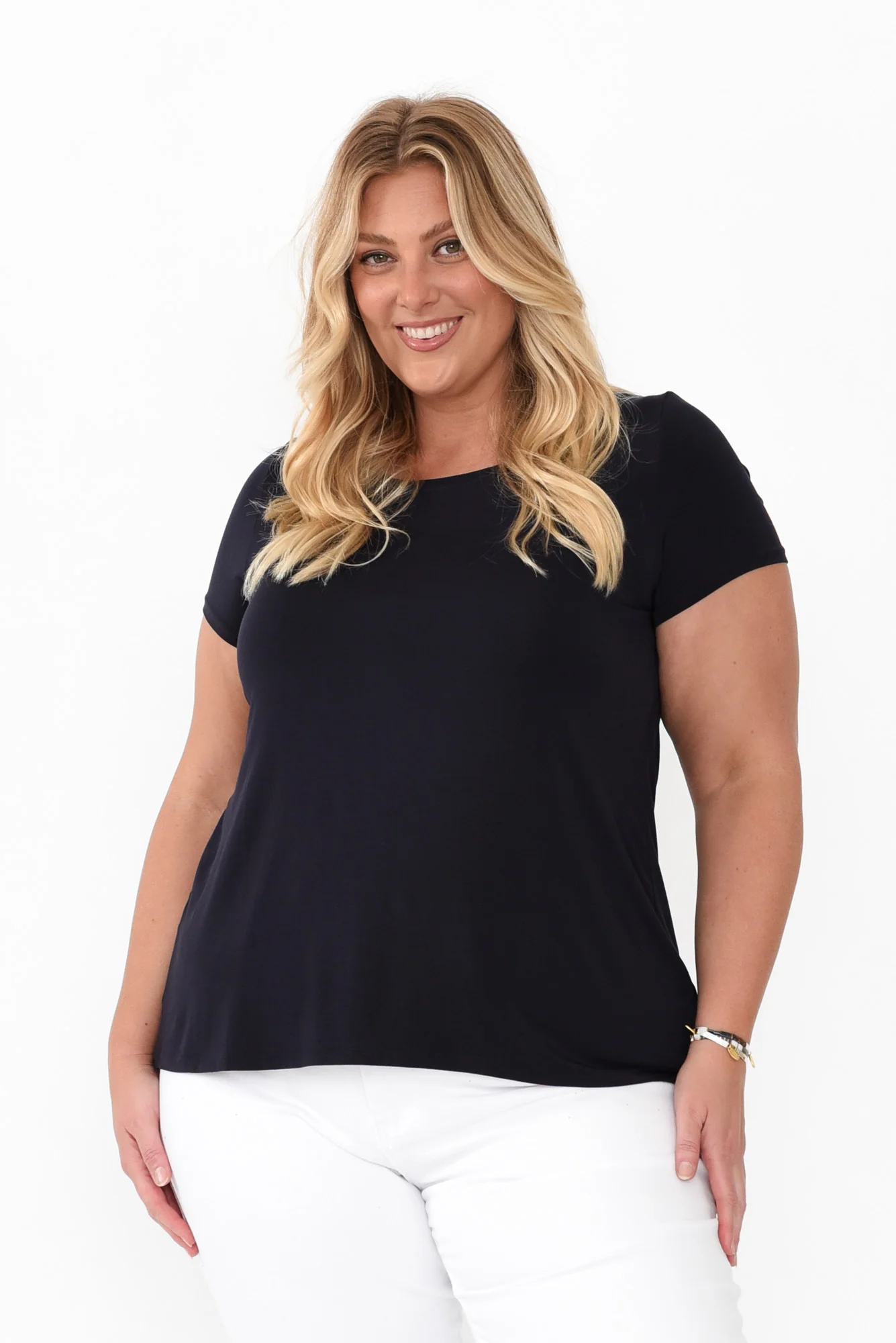 Navy Micro Modal Swing Tee - Image 6