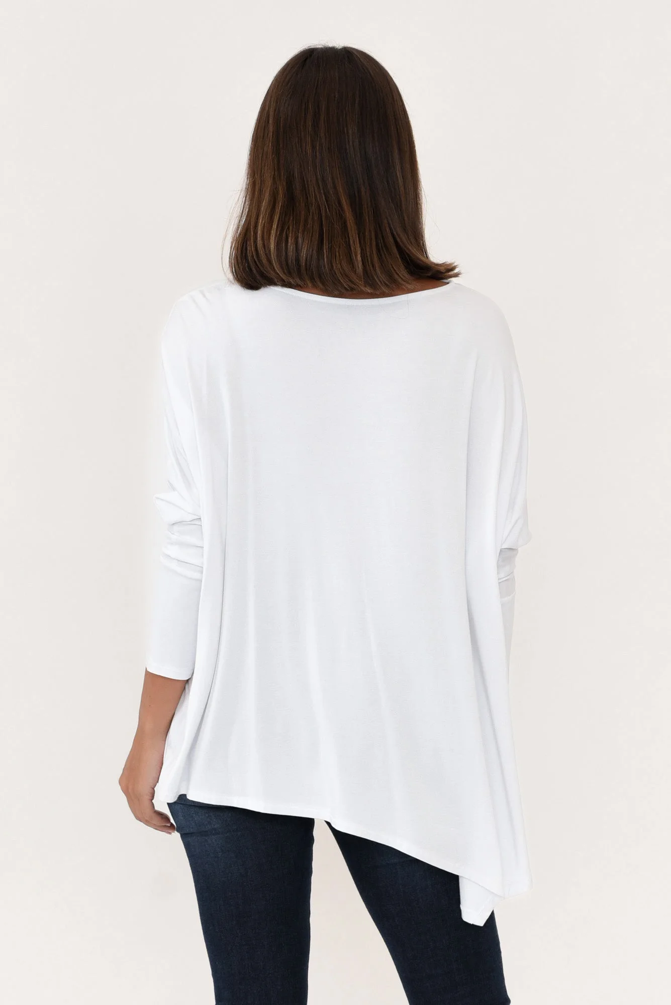 Susie White Asymmetrical Bamboo Top - Image 6